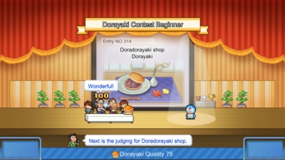 Screen ze hry Doraemon: Dorayaki Shop Story