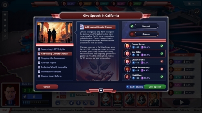 Screen ze hry The Political Machine 2024