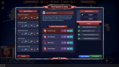 Screen ze hry The Political Machine 2024