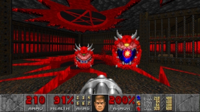 Screen ze hry Doom plus Doom II