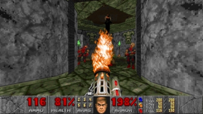 Screen ze hry Doom plus Doom II