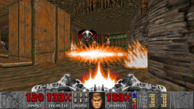 Screen ze hry Doom plus Doom II
