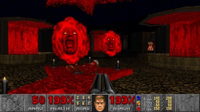 Screen ze hry Doom plus Doom II