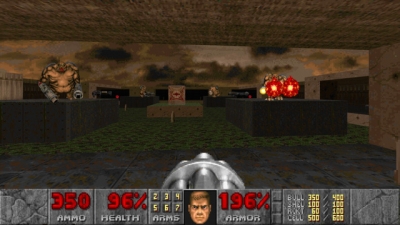 Screen ze hry Doom plus Doom II