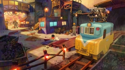 Screen ze hry Shin-chan: Shiro and the Coal Town