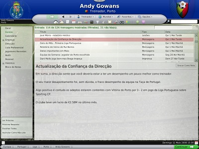 Screen Worldwide Soccer Manager 2008