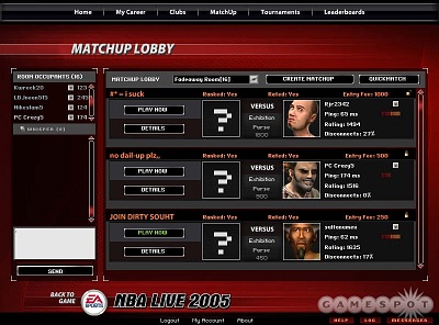 Screen NBA Live 2005