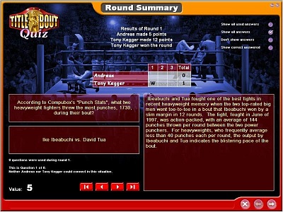 Screen Title Bout Boxing Quiz