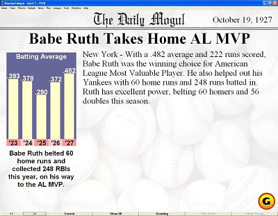 Screen Baseball Mogul 2004