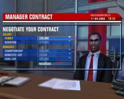 Screen ze hry Premier Manager 03/04