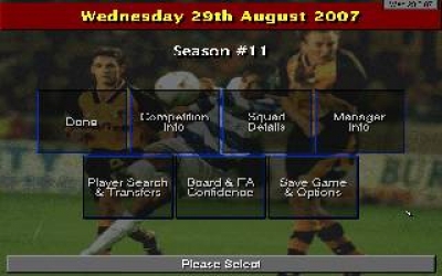 Screen ze hry Championship Manager 2