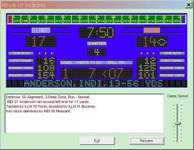 Screen ze hry Front Office Football: The College Years