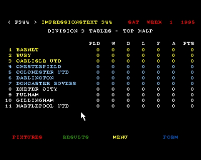 Screen ze hry Ultimate Soccer Manager