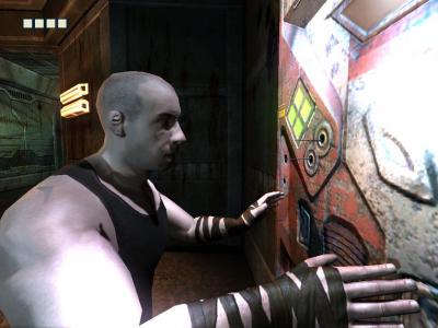 Screen ze hry Chronicles of Riddick: Escape from Butcher Bay, The