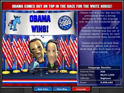 Screen ze hry Political Machine 2008, The