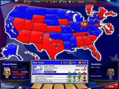 Screen ze hry Political Machine 2008, The