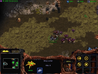 Screen ze hry StarCraft: Brood War