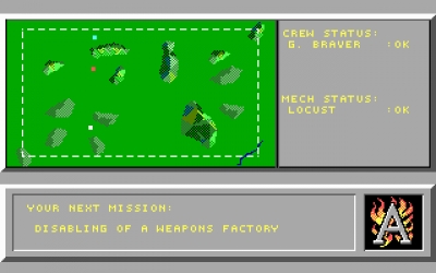Screen ze hry MechWarrior