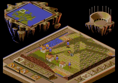 Screen ze hry Populous II: Trials of the Olympian Gods