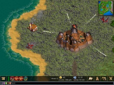 Screen ze hry Warlords IV: Heroes of Etheria
