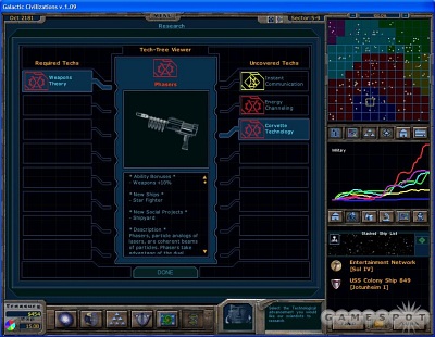 Screen Galactic Civilizations