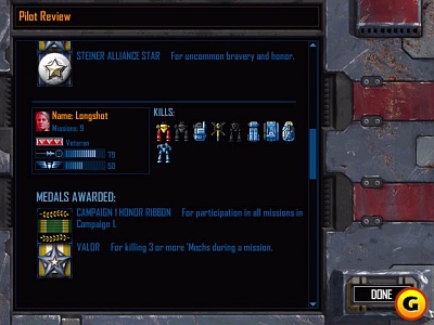 Screen MechCommander 2